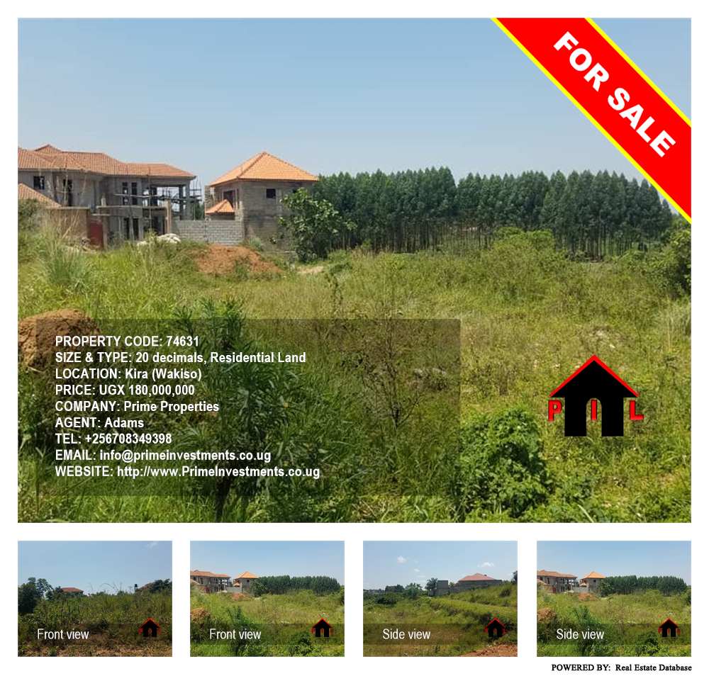Residential Land  for sale in Kira Wakiso Uganda, code: 74631