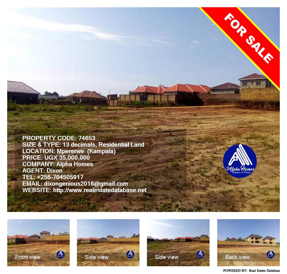Residential Land  for sale in Mpererwe Kampala Uganda, code: 74653