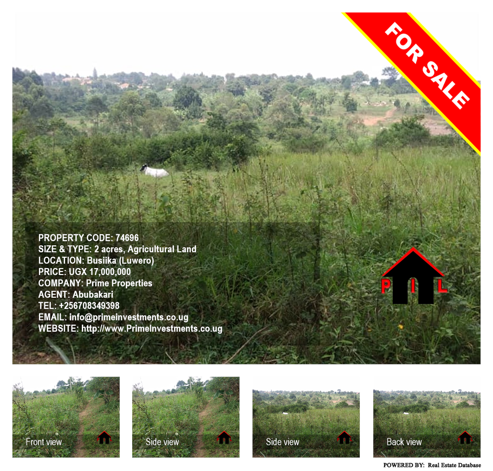 Agricultural Land  for sale in Busiika Luweero Uganda, code: 74696