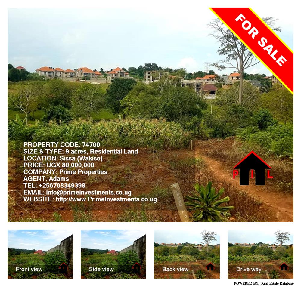 Residential Land  for sale in Ssisa Wakiso Uganda, code: 74700