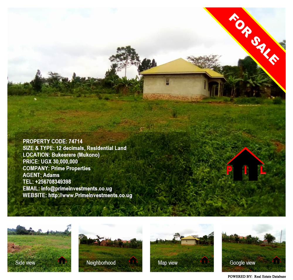 Residential Land  for sale in Bukeelele Mukono Uganda, code: 74714