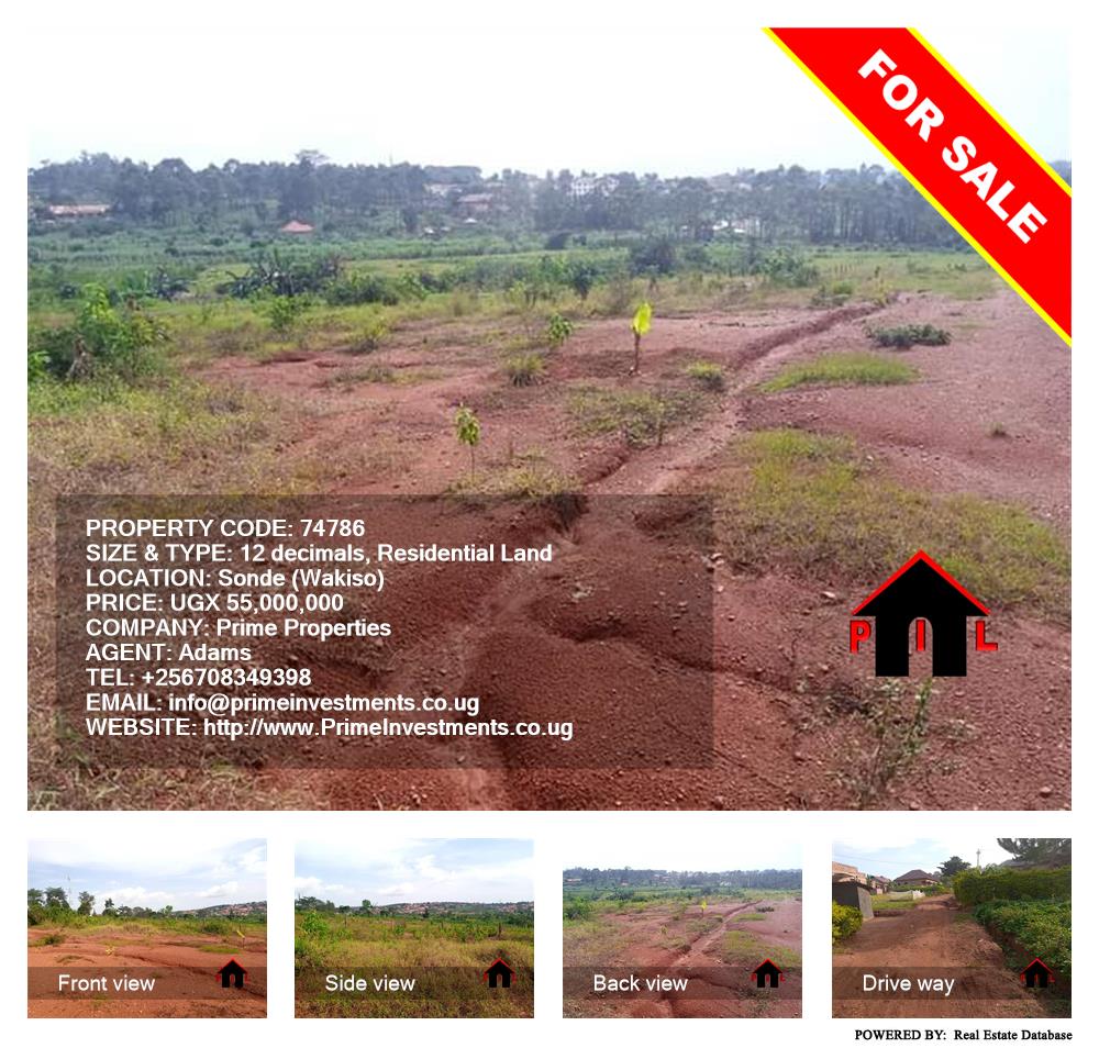 Residential Land  for sale in Sonde Wakiso Uganda, code: 74786