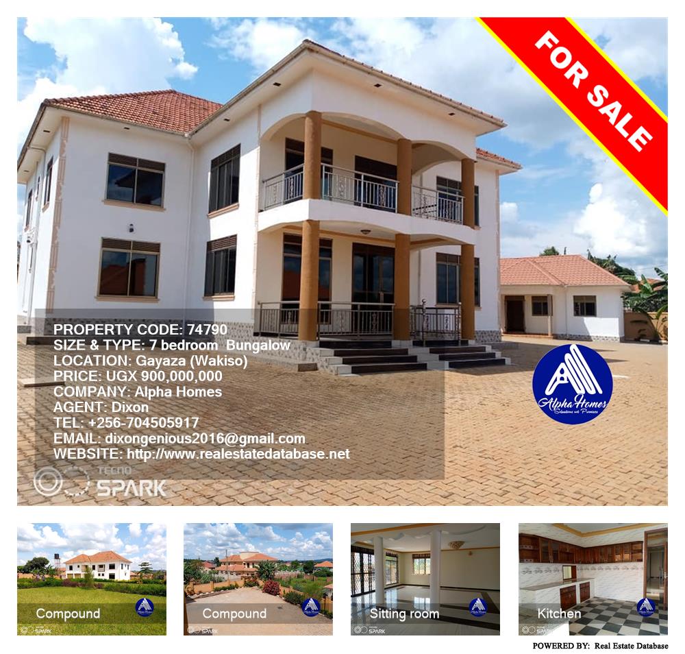 7 bedroom Bungalow  for sale in Gayaza Wakiso Uganda, code: 74790