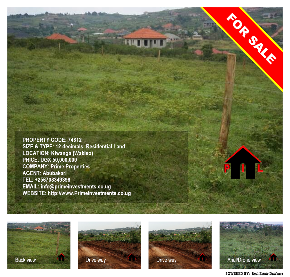 Residential Land  for sale in Kiwanga Wakiso Uganda, code: 74812