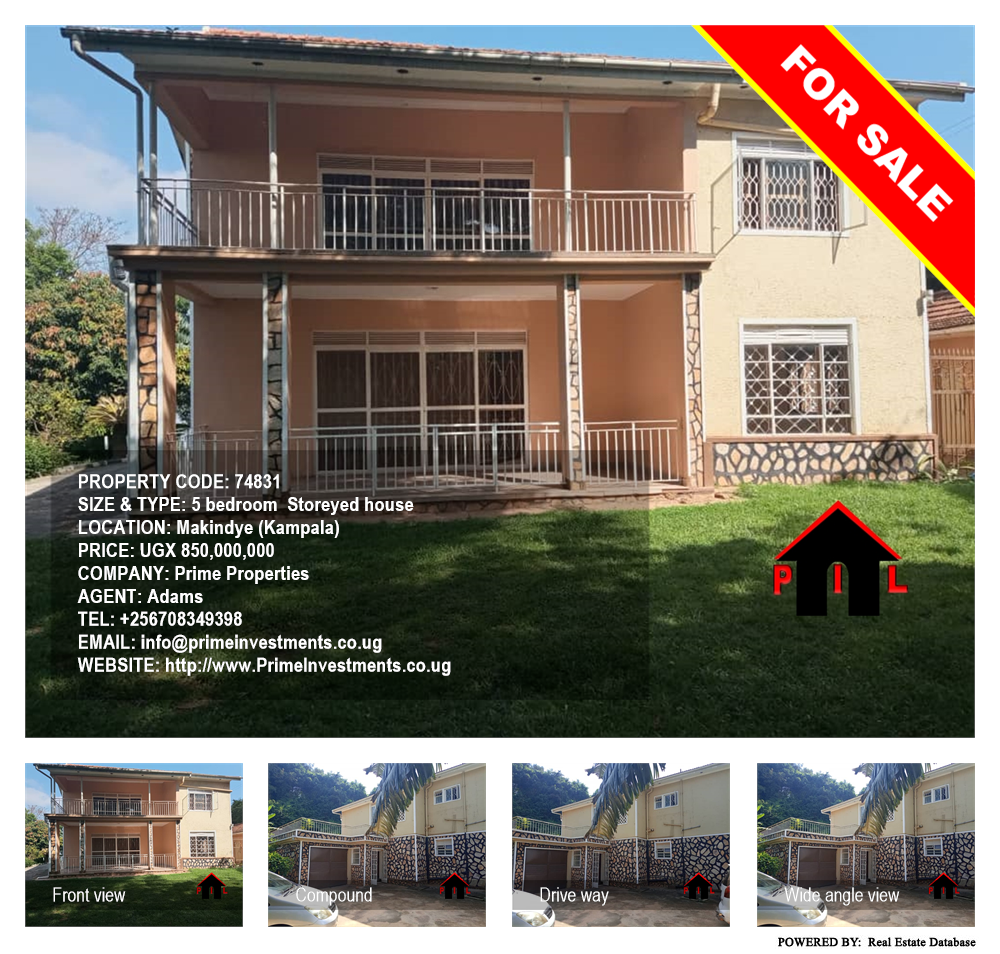 5 bedroom Storeyed house  for sale in Makindye Kampala Uganda, code: 74831