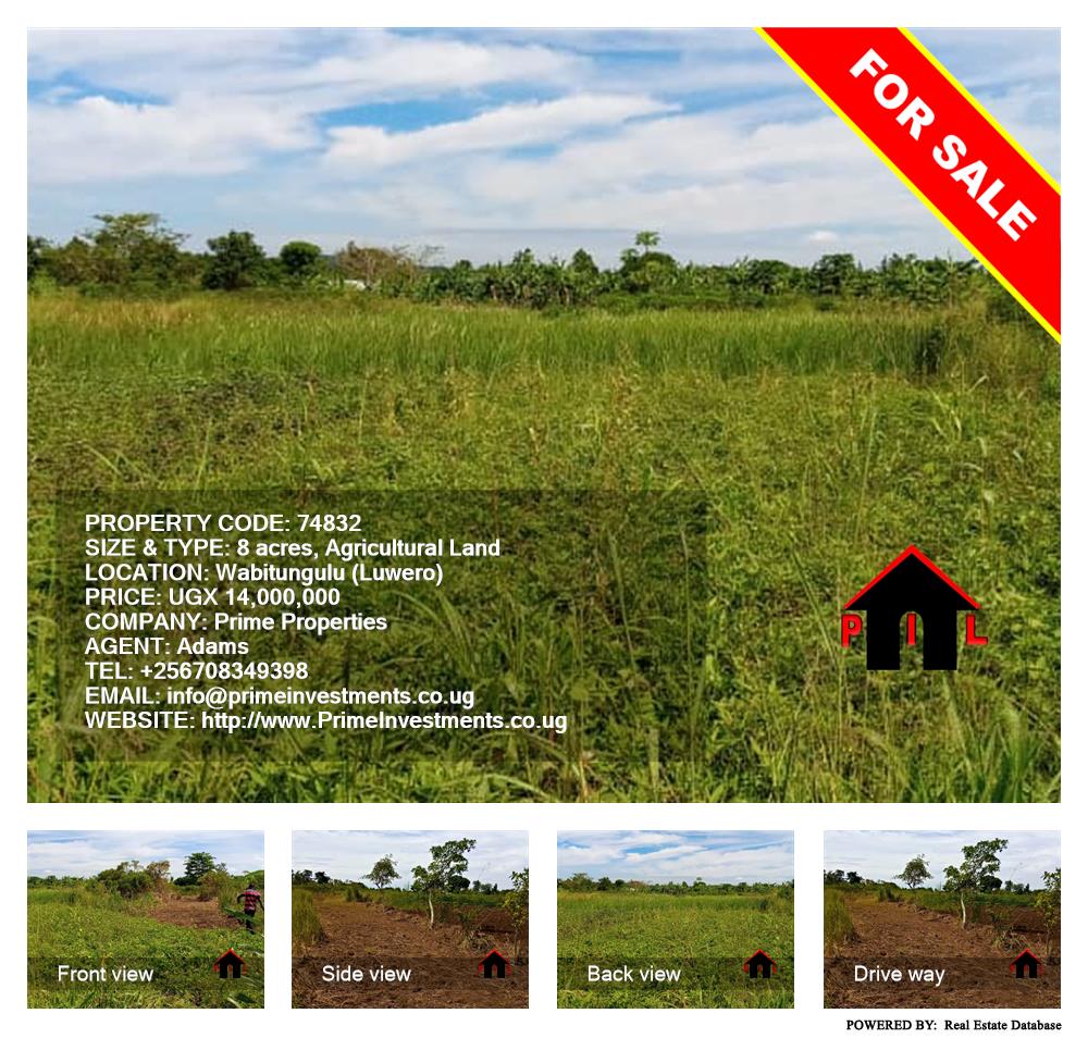 Agricultural Land  for sale in Wabitungulu Luweero Uganda, code: 74832