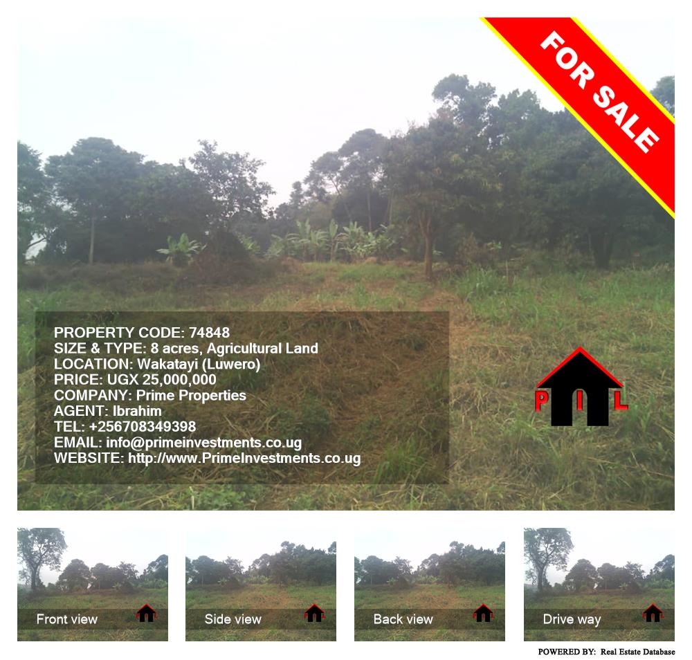 Agricultural Land  for sale in Wakatayi Luweero Uganda, code: 74848