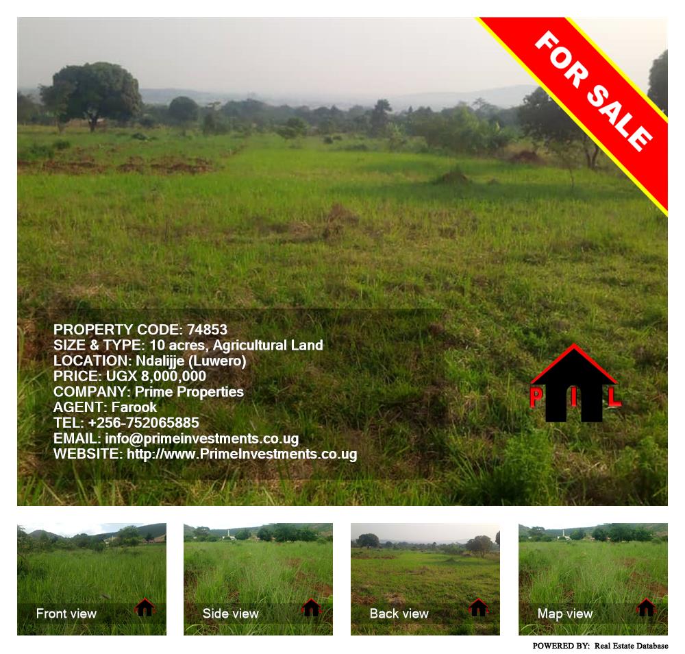 Agricultural Land  for sale in Ndalijje Luweero Uganda, code: 74853