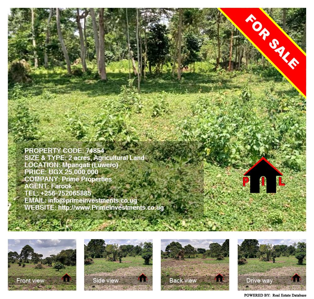 Agricultural Land  for sale in Mpangati Luweero Uganda, code: 74854