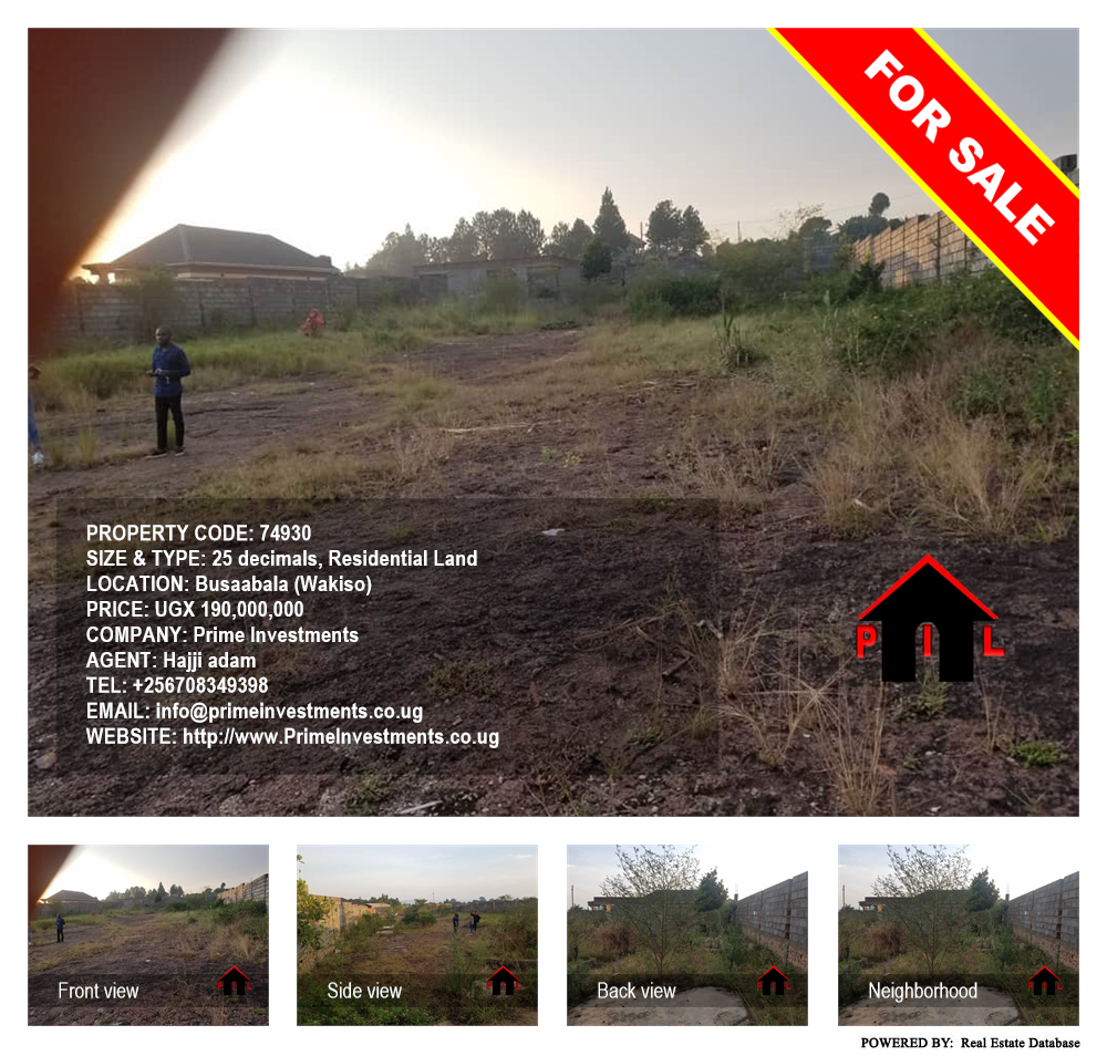 Residential Land  for sale in Busaabala Wakiso Uganda, code: 74930