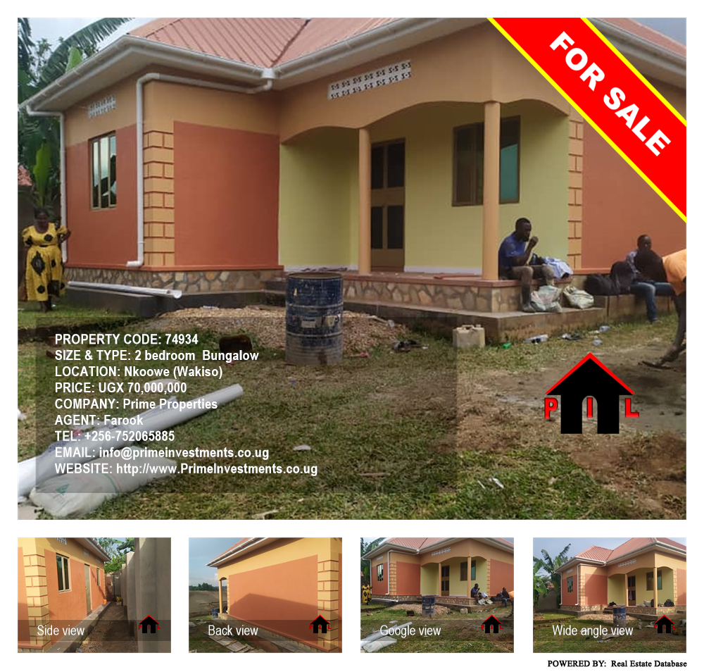 2 bedroom Bungalow  for sale in Nkoowe Wakiso Uganda, code: 74934