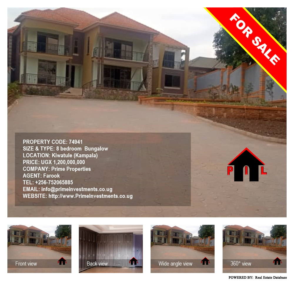 8 bedroom Bungalow  for sale in Kiwaatule Kampala Uganda, code: 74941