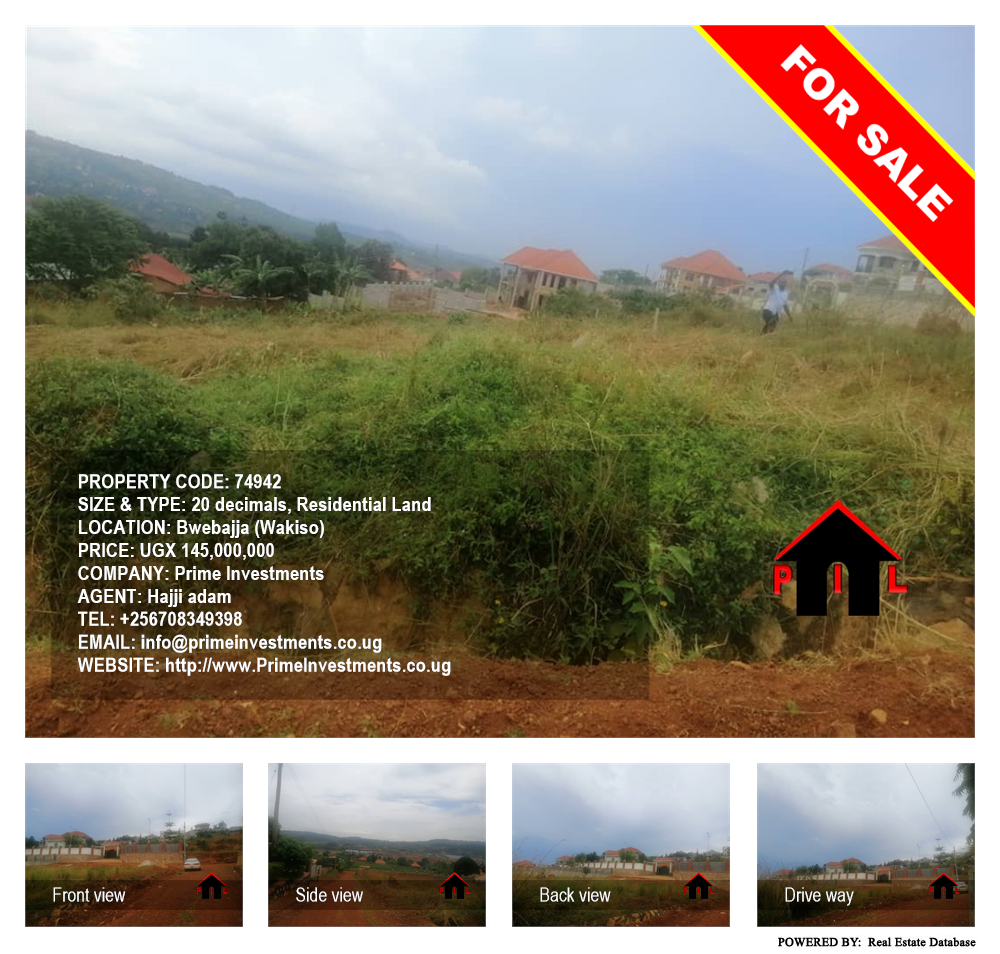 Residential Land  for sale in Bwebajja Wakiso Uganda, code: 74942