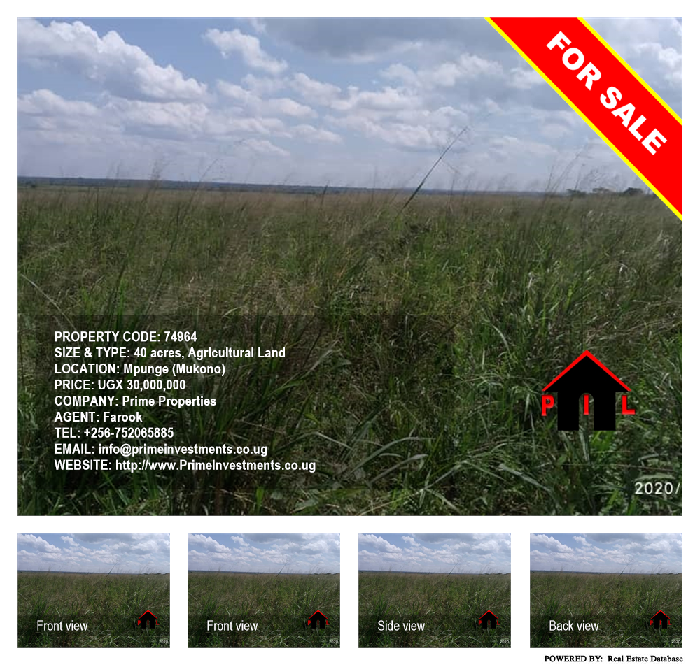 Agricultural Land  for sale in Mpunge Mukono Uganda, code: 74964