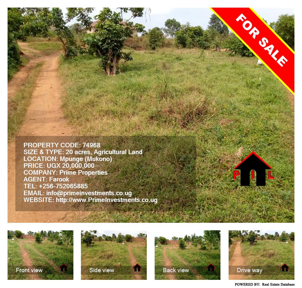 Agricultural Land  for sale in Mpunge Mukono Uganda, code: 74968