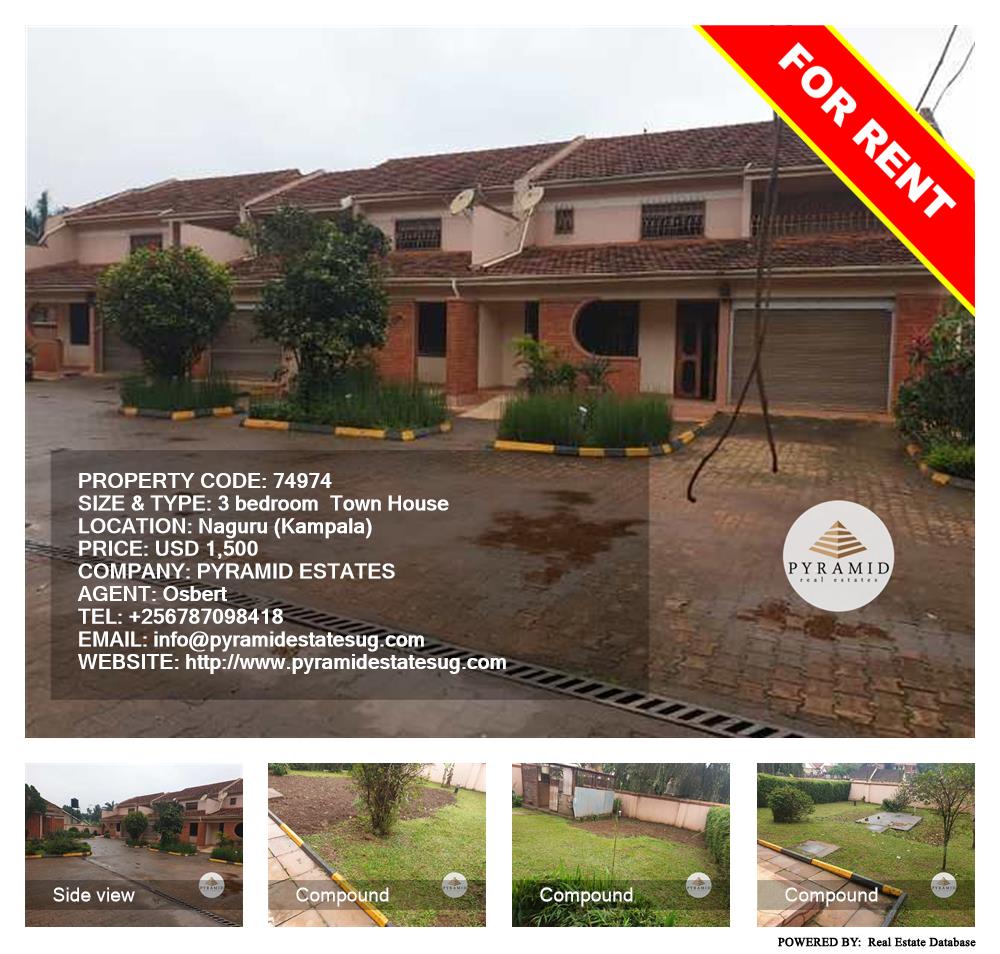 3 bedroom Town House  for rent in Naguru Kampala Uganda, code: 74974
