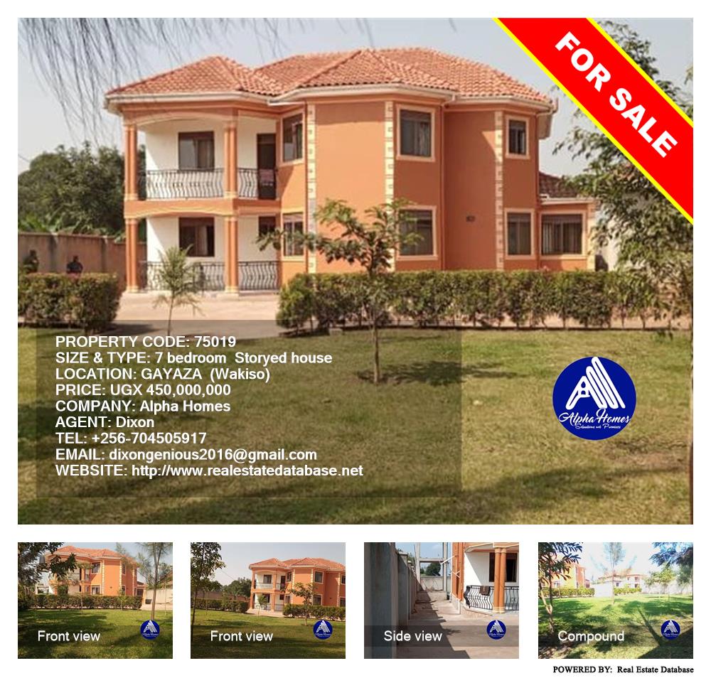 7 bedroom Storeyed house  for sale in Gayaza Wakiso Uganda, code: 75019