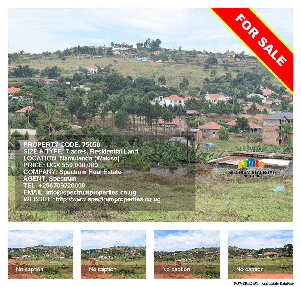 Residential Land  for sale in Namulanda Wakiso Uganda, code: 75050