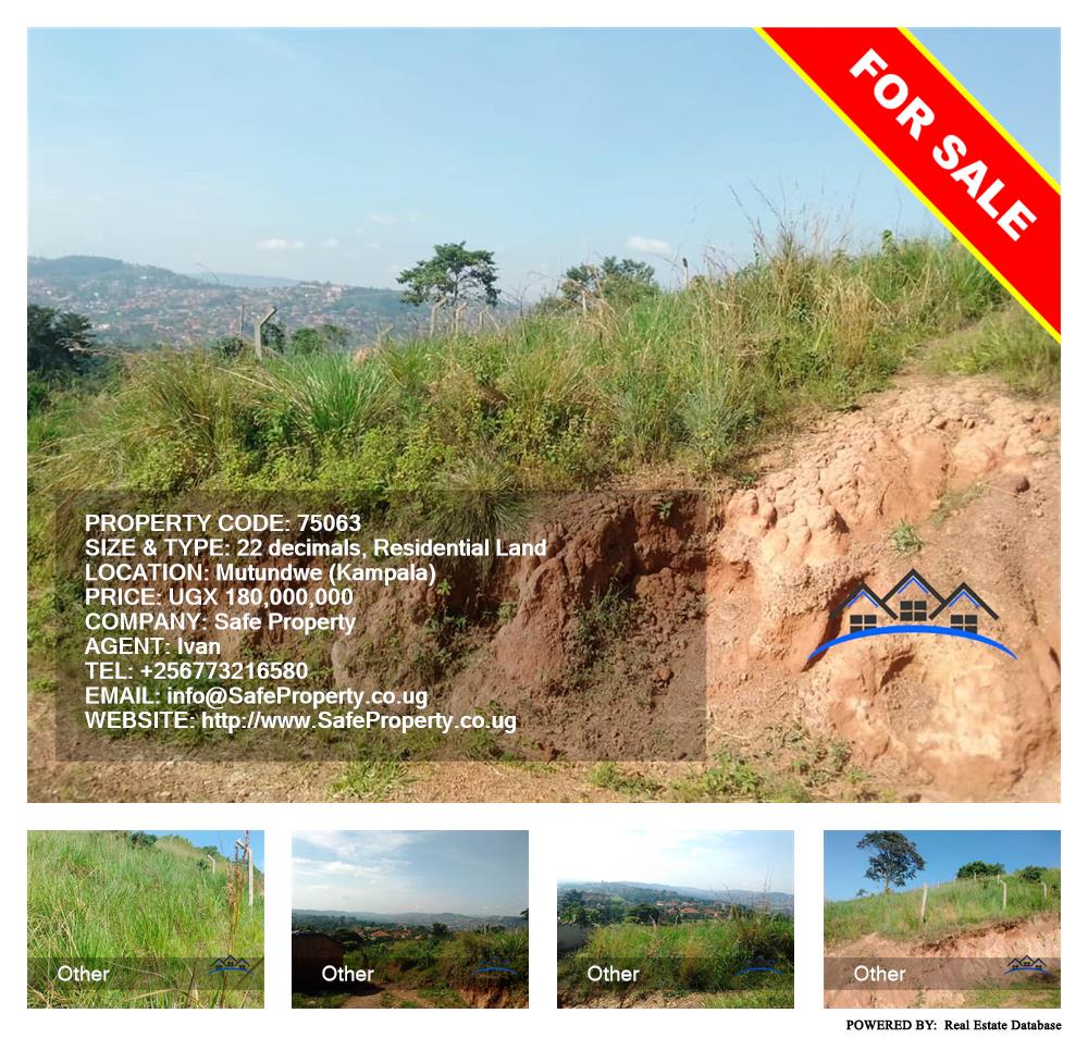Residential Land  for sale in Mutundwe Kampala Uganda, code: 75063