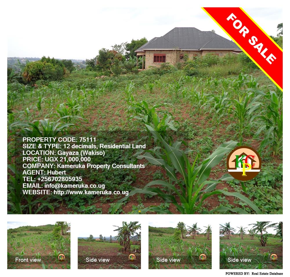 Residential Land  for sale in Gayaza Wakiso Uganda, code: 75111
