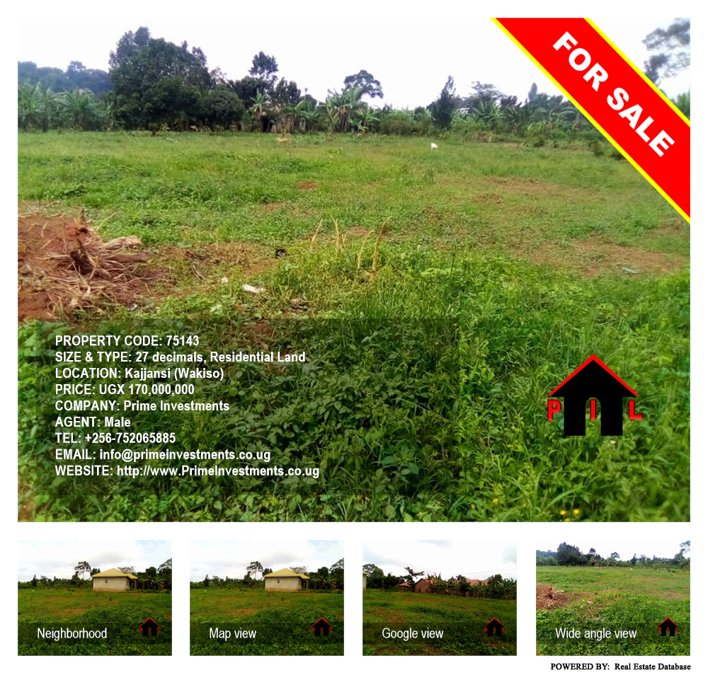 Residential Land  for sale in Kajjansi Wakiso Uganda, code: 75143