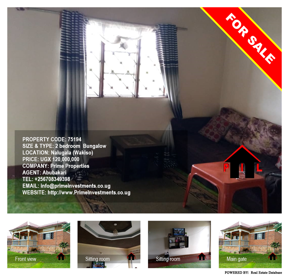 2 bedroom Bungalow  for sale in Nalugala Wakiso Uganda, code: 75194
