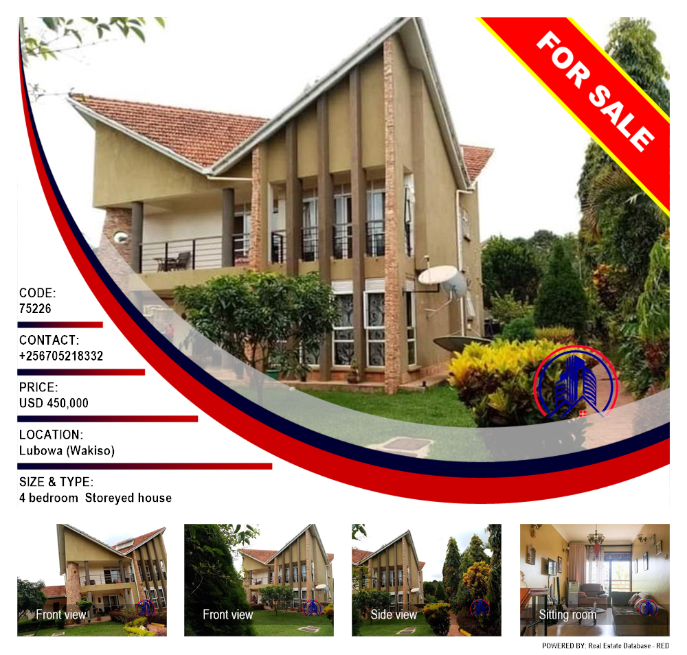 4 bedroom Storeyed house  for sale in Lubowa Wakiso Uganda, code: 75226