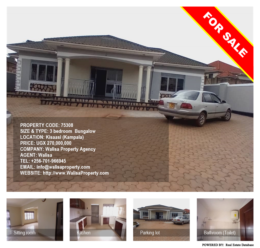 3 bedroom Bungalow  for sale in Kisaasi Kampala Uganda, code: 75308