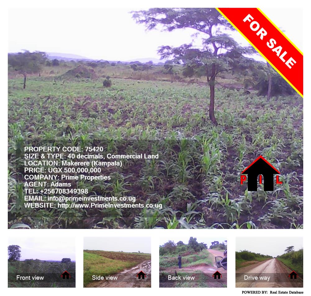 Commercial Land  for sale in Makerere Kampala Uganda, code: 75420