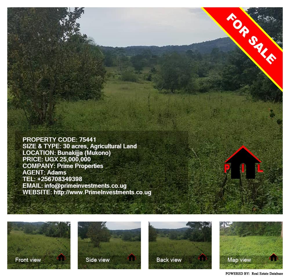 Agricultural Land  for sale in Bunakijja Mukono Uganda, code: 75441