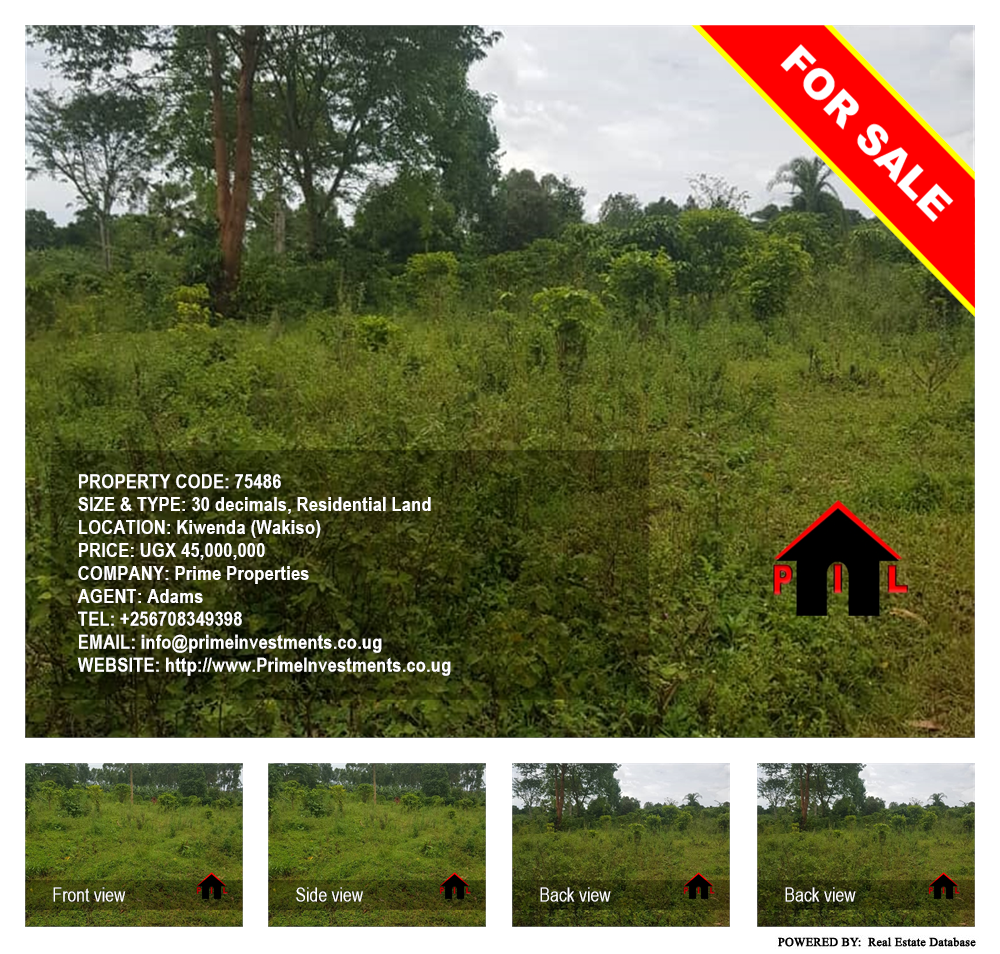 Residential Land  for sale in Kiwenda Wakiso Uganda, code: 75486