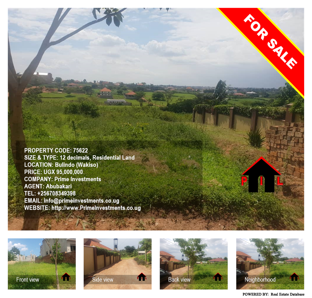 Residential Land  for sale in Bulindo Wakiso Uganda, code: 75622