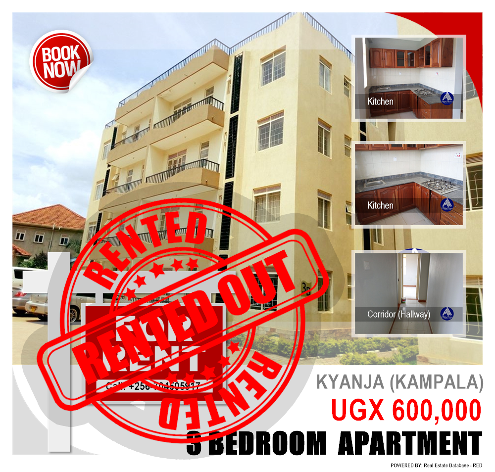 3 bedroom Apartment  for rent in Kyanja Kampala Uganda, code: 75668