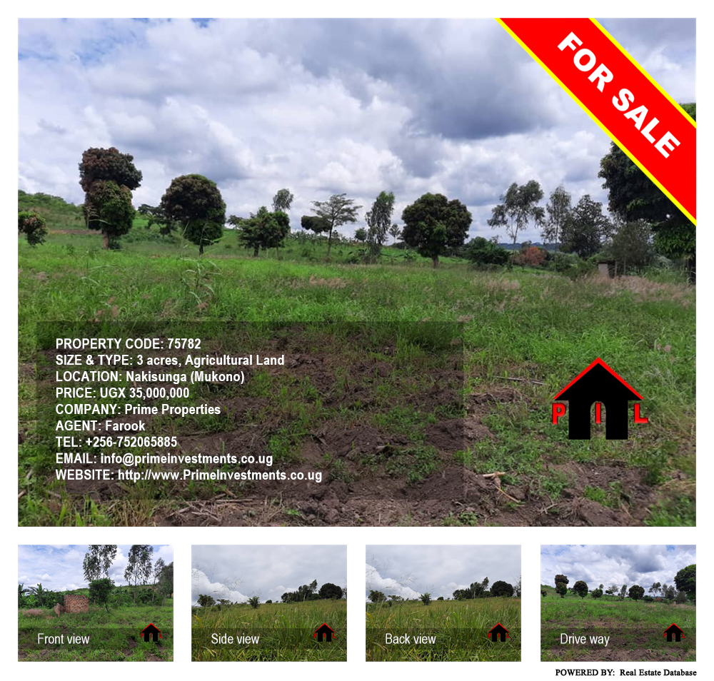 Agricultural Land  for sale in Nakisunga Mukono Uganda, code: 75782