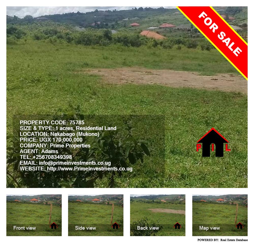 Residential Land  for sale in Nakabago Mukono Uganda, code: 75785