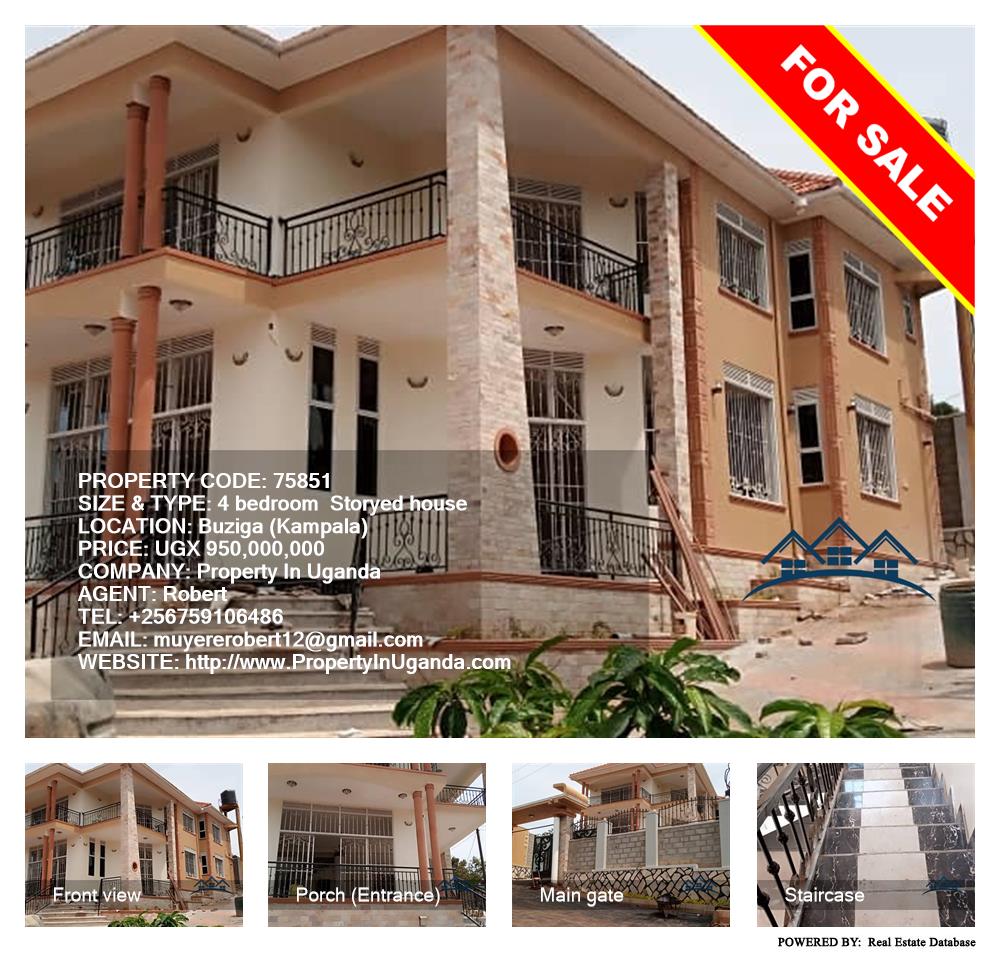 4 bedroom Storeyed house  for sale in Buziga Kampala Uganda, code: 75851