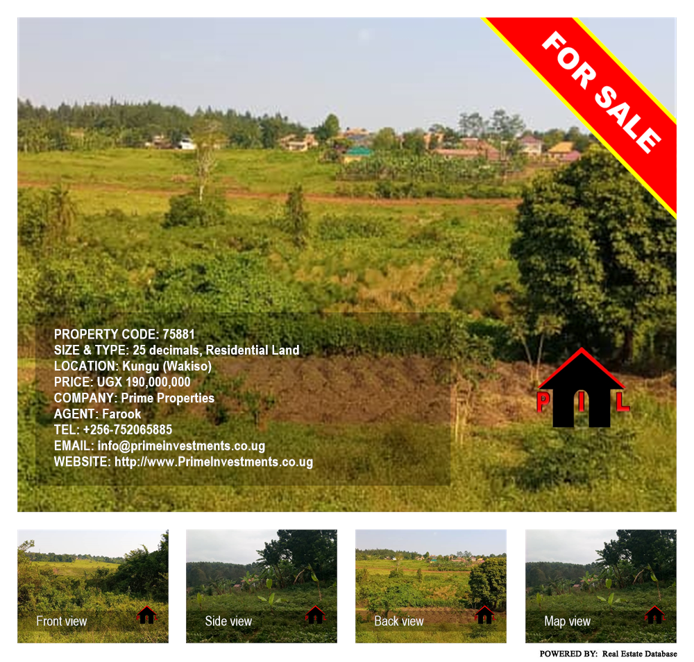 Residential Land  for sale in Kungu Wakiso Uganda, code: 75881