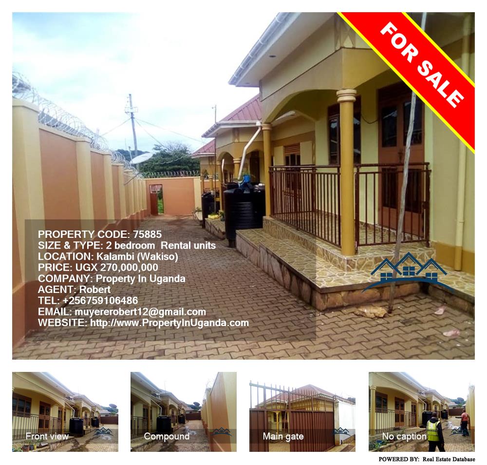 2 bedroom Rental units  for sale in Kalambi Wakiso Uganda, code: 75885