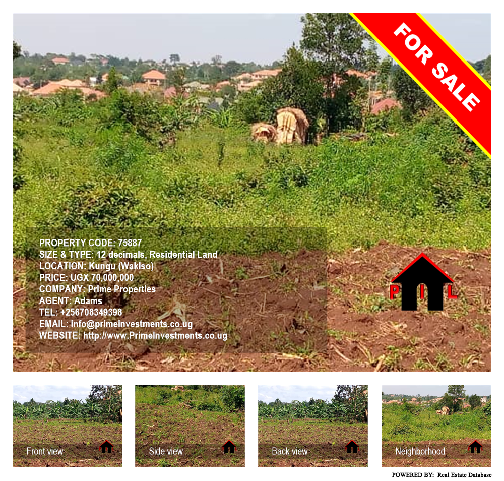Residential Land  for sale in Kungu Wakiso Uganda, code: 75887