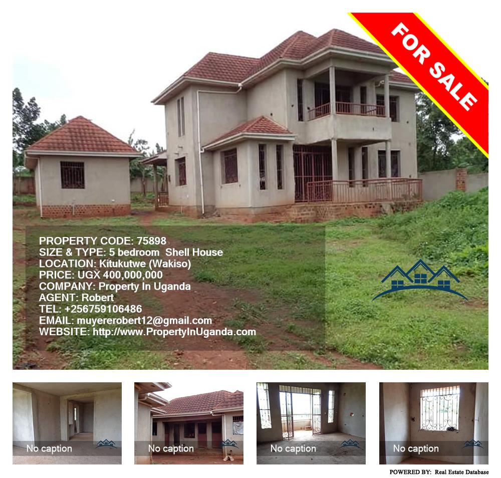 5 bedroom Shell House  for sale in Kitukutwe Wakiso Uganda, code: 75898