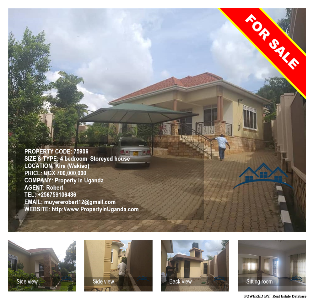 4 bedroom Storeyed house  for sale in Kira Wakiso Uganda, code: 75906