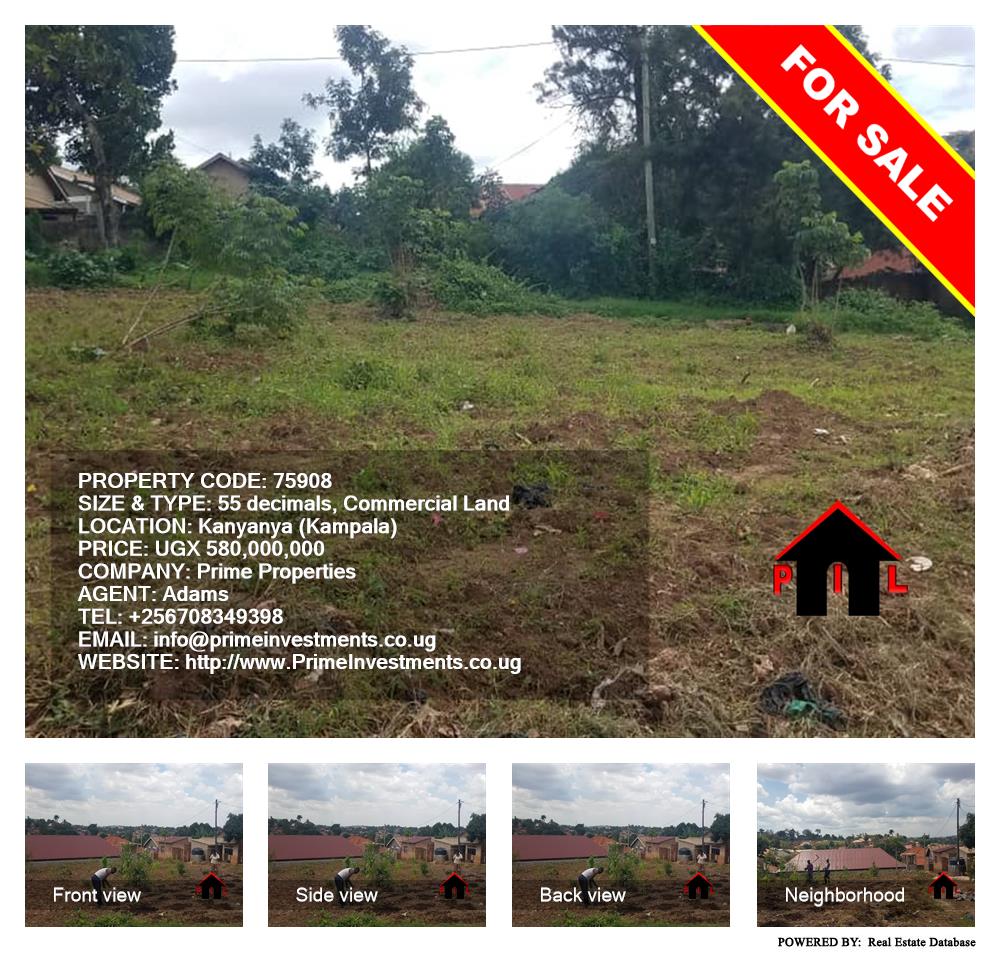 Commercial Land  for sale in Kanyanya Kampala Uganda, code: 75908