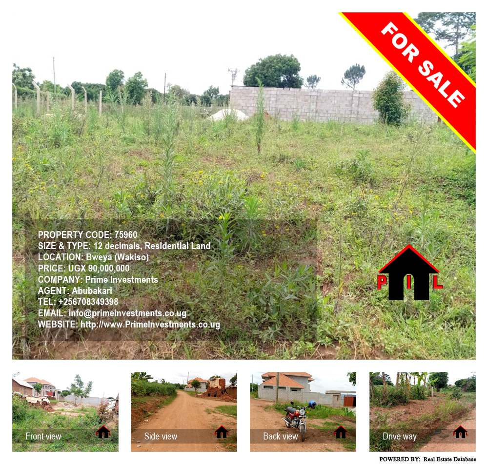 Residential Land  for sale in Bweya Wakiso Uganda, code: 75960
