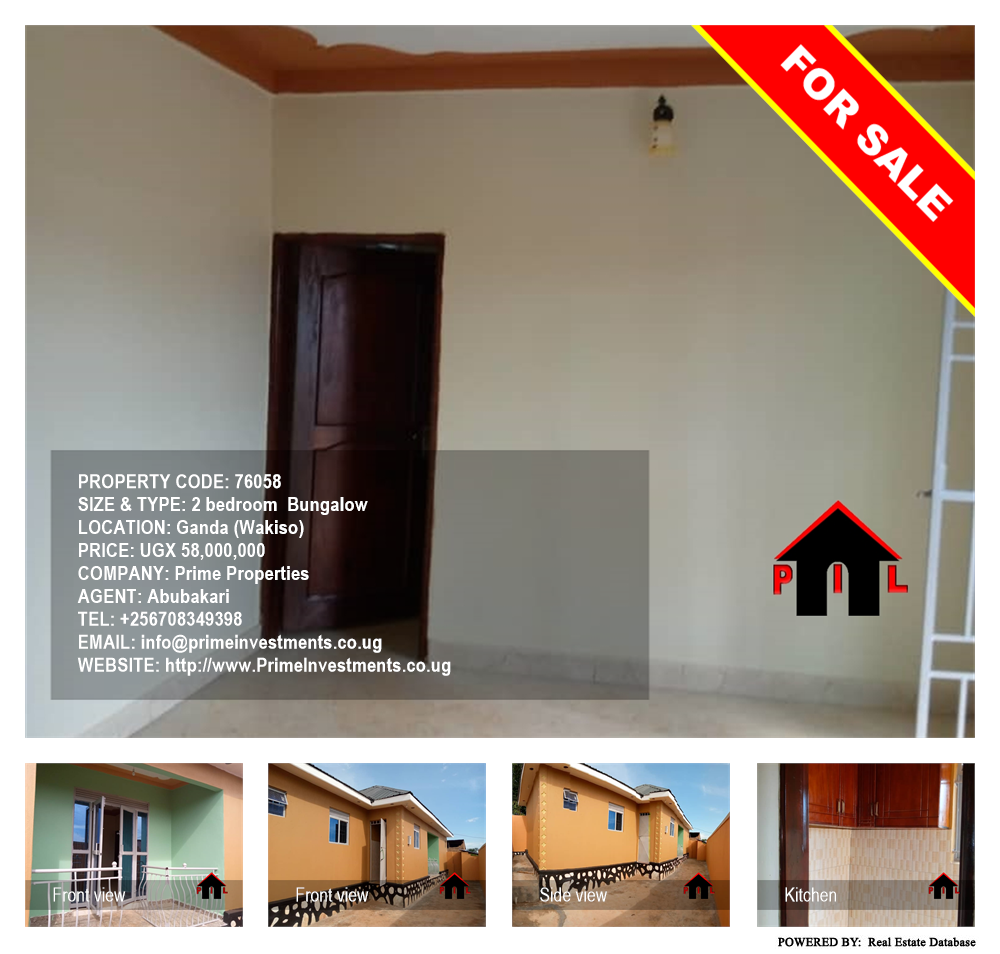 2 bedroom Bungalow  for sale in Gganda Wakiso Uganda, code: 76058