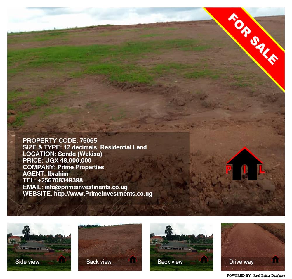 Residential Land  for sale in Sonde Wakiso Uganda, code: 76065