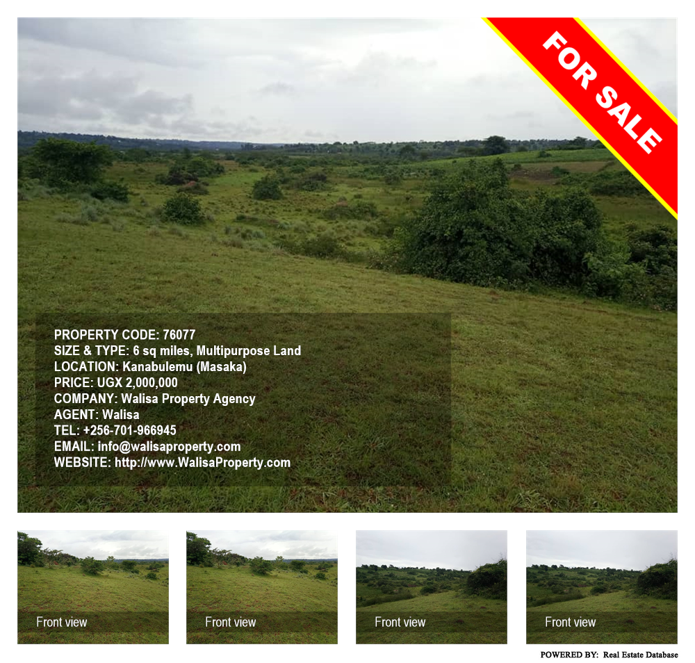 Multipurpose Land  for sale in Kanabulemu Masaka Uganda, code: 76077