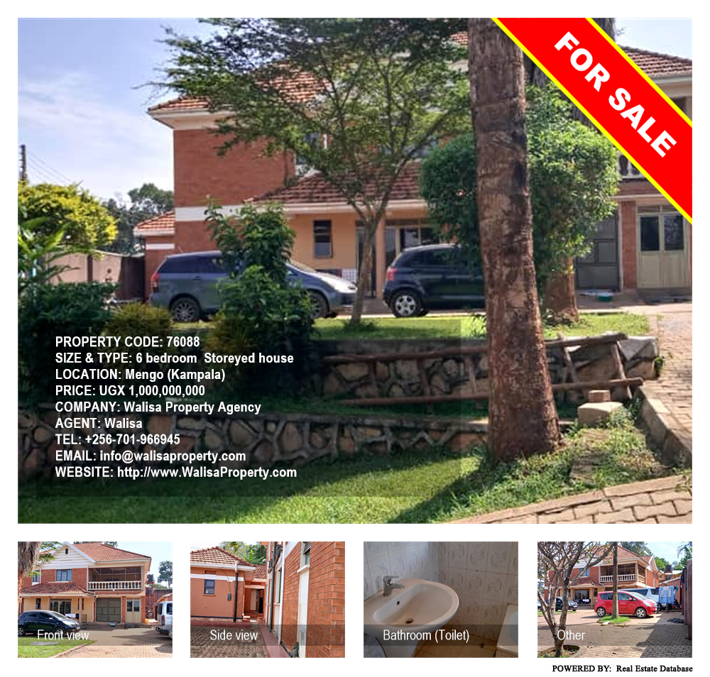 6 bedroom Storeyed house  for sale in Mengo Kampala Uganda, code: 76088