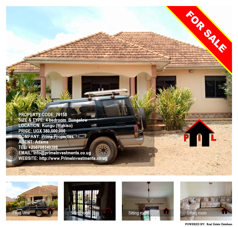 4 bedroom Bungalow  for sale in Kungu Wakiso Uganda, code: 76158