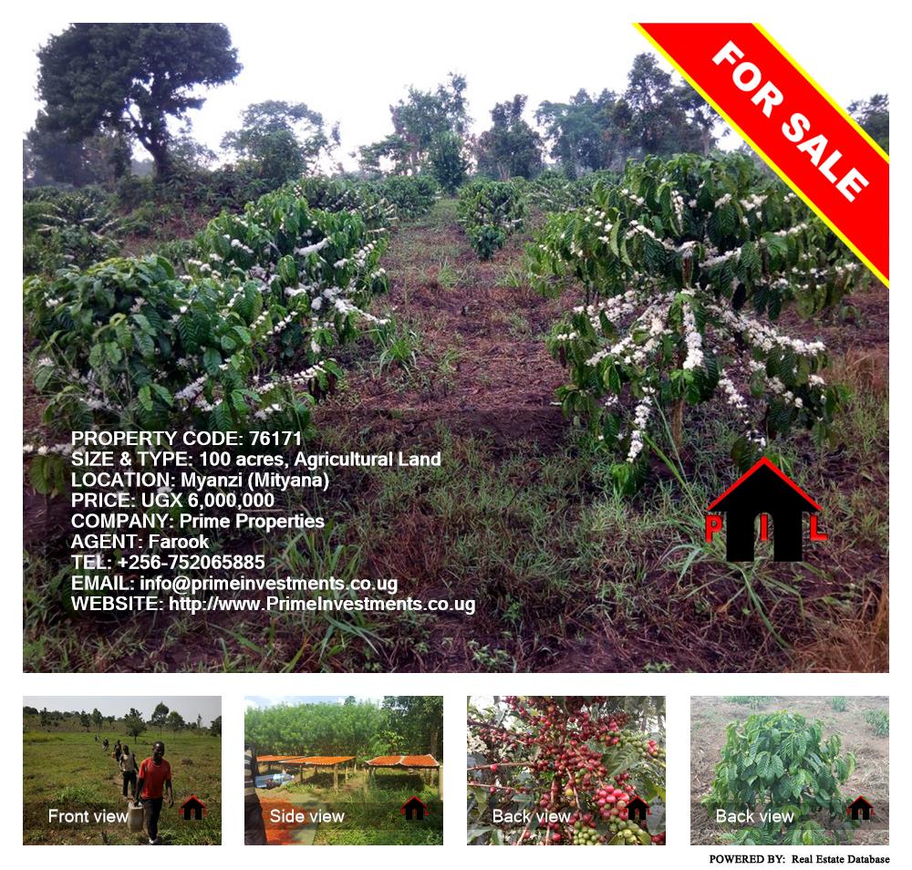 Agricultural Land  for sale in Myanzi Mityana Uganda, code: 76171