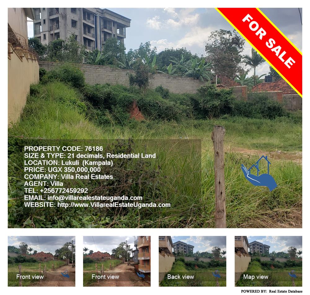 Residential Land  for sale in Lukuli Kampala Uganda, code: 76186